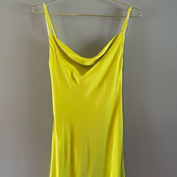 ZARA Neon Yellow Strappy Maxi Dress || SZ S - Picture 8 of 17